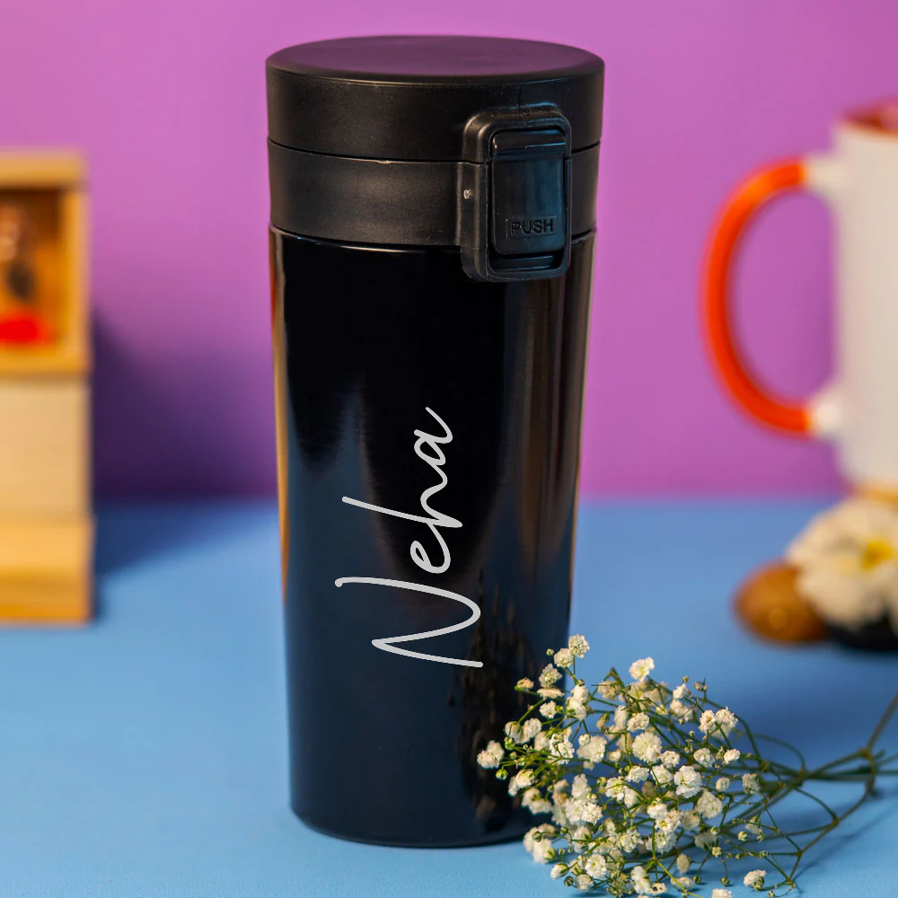 White Stainless Steel Coffee Mug Or Water Bottle