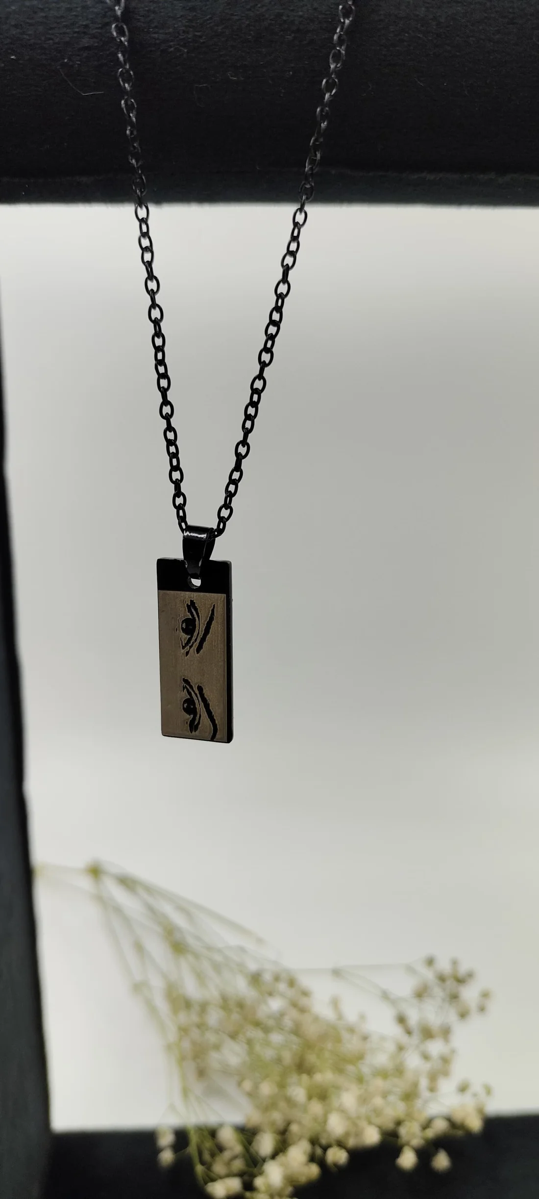 Custom Black & White Photo Engraved Necklace – Personalized Keepsake Pendant - Image 3