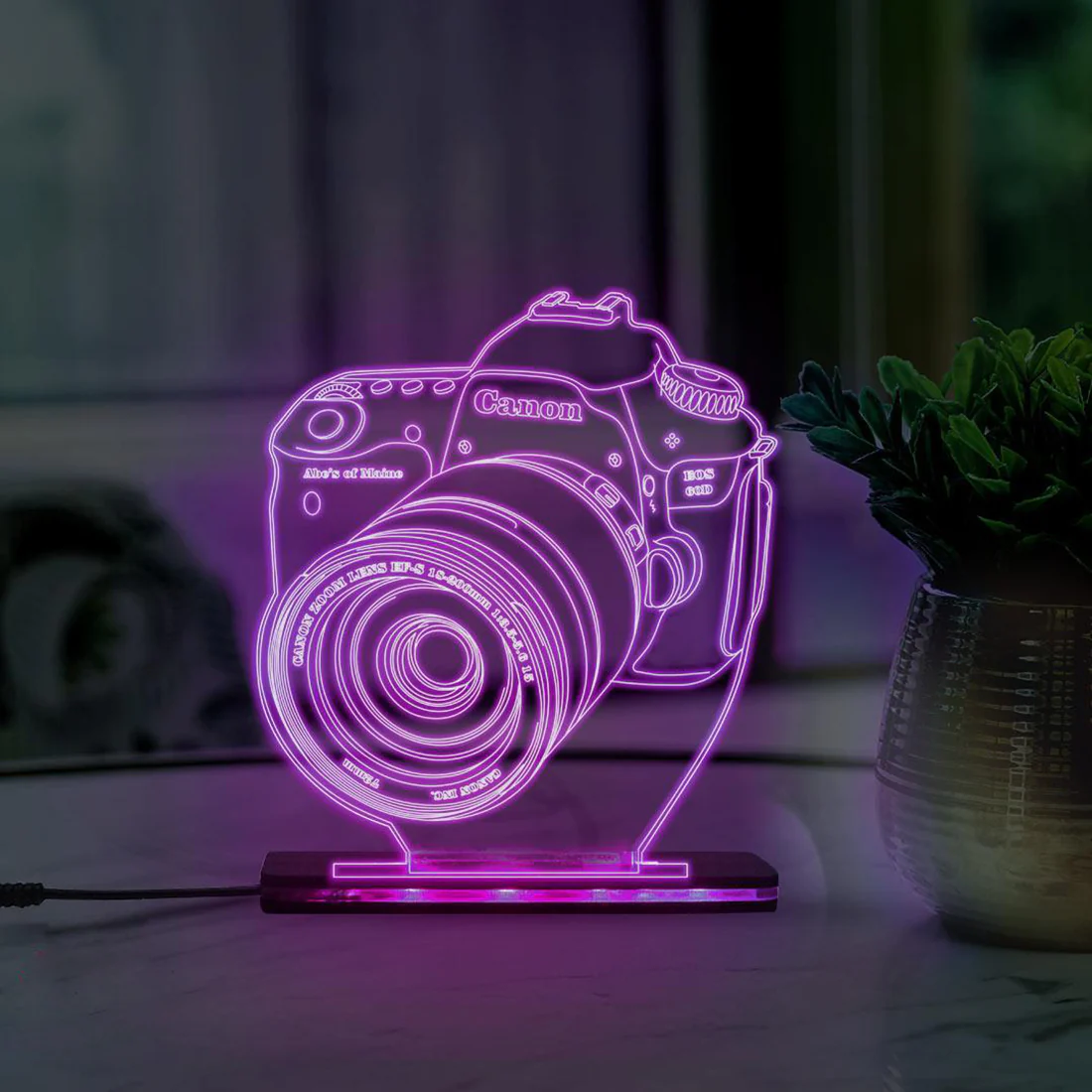 3d Acrylic Multi-Colored Camera LED Lamp - Image 4
