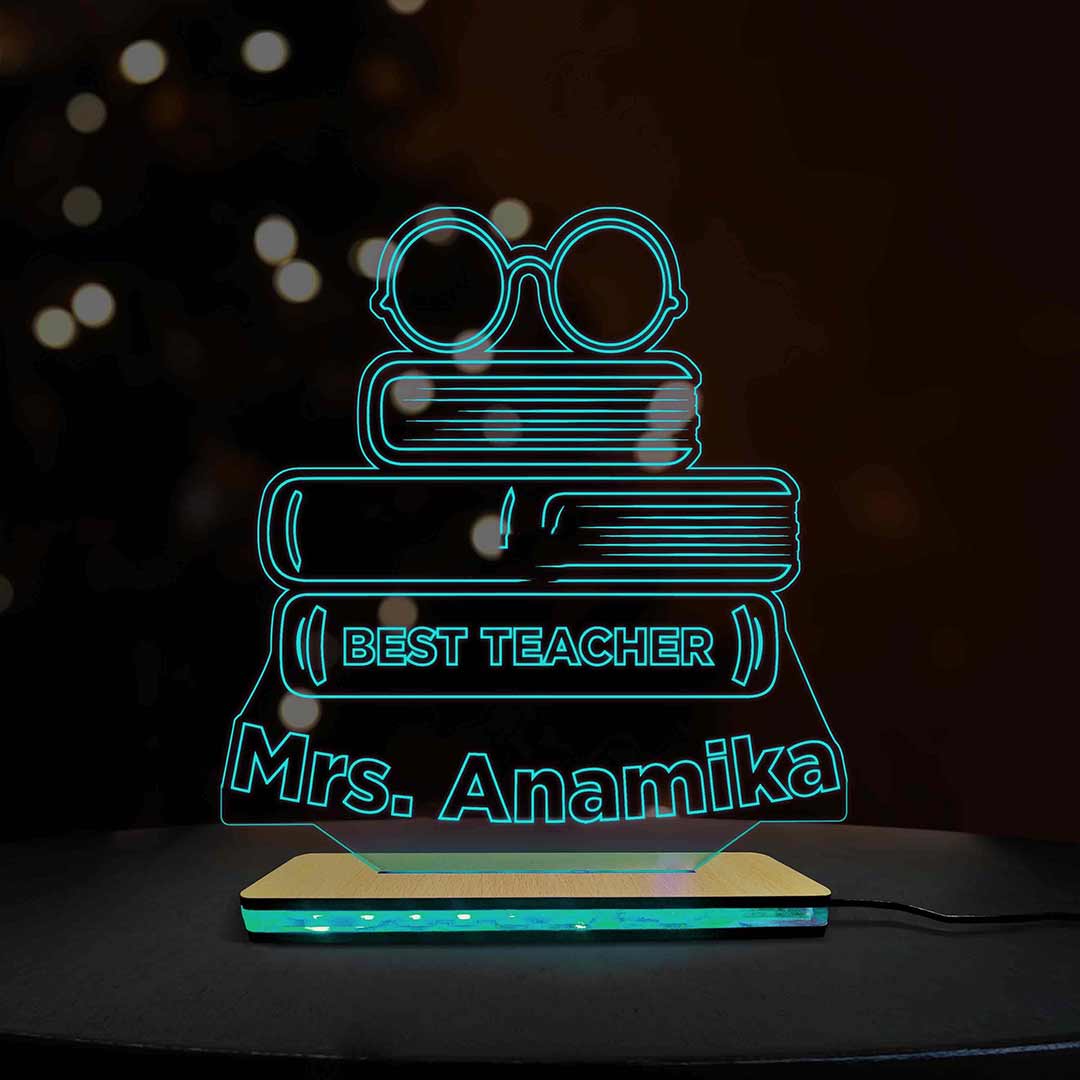 3d Acrylic Best Teacher LED Lamp - Image 2