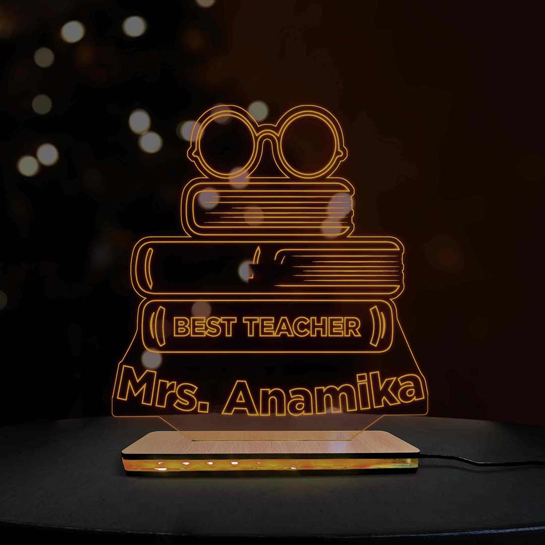 3d Acrylic Best Teacher LED Lamp