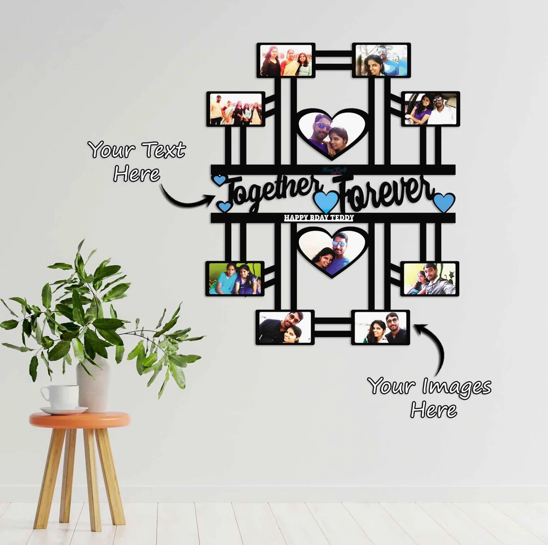 Together Forever Wooden Photo Frame With Name