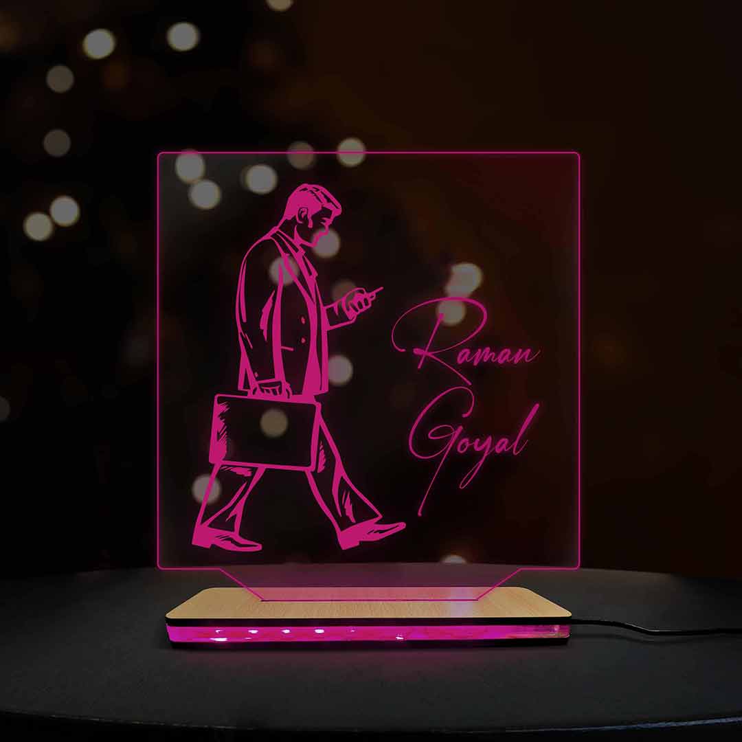 3d Acrylic Businessmen LED Lamp - Image 2