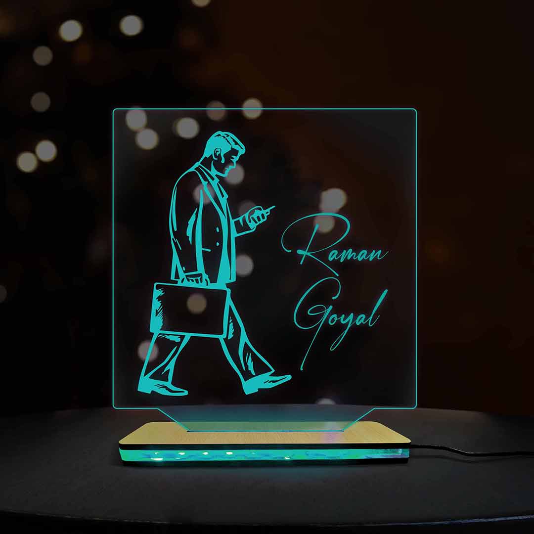 3d Acrylic Businessmen LED Lamp
