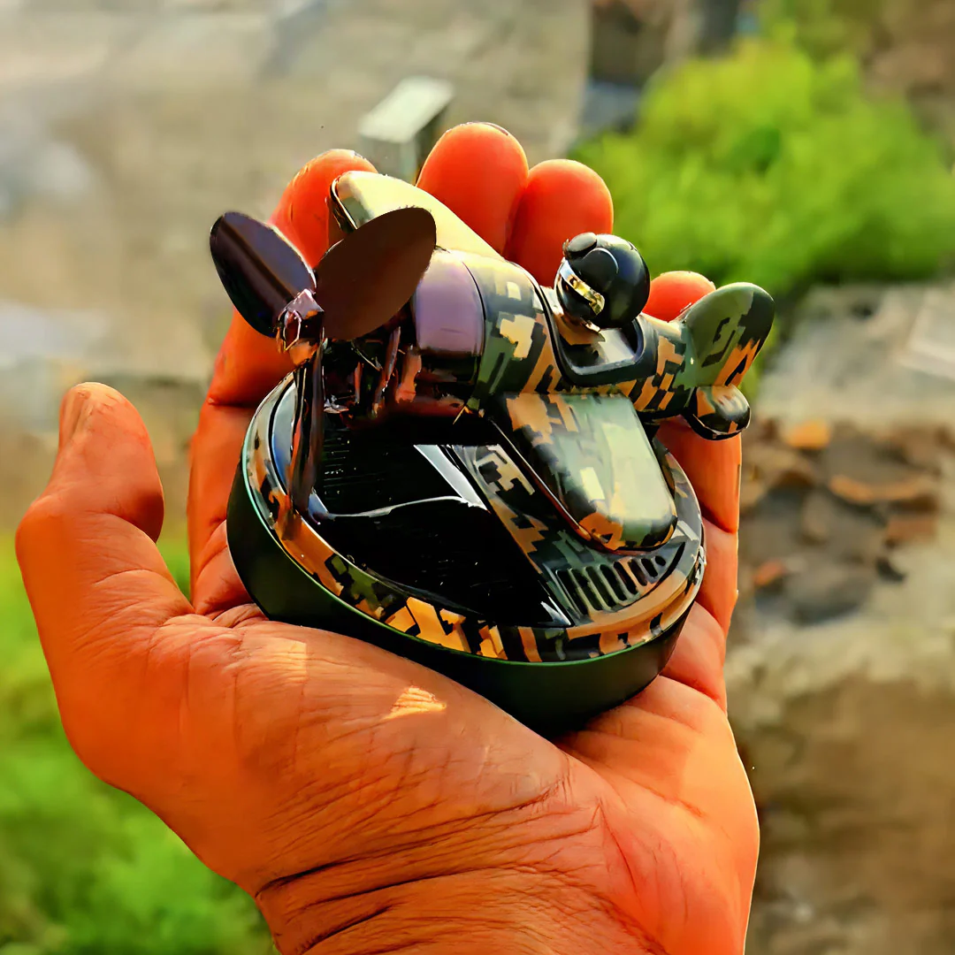 Personalized Propeller Plane Car Perfume – Camouflage Edition - Image 8
