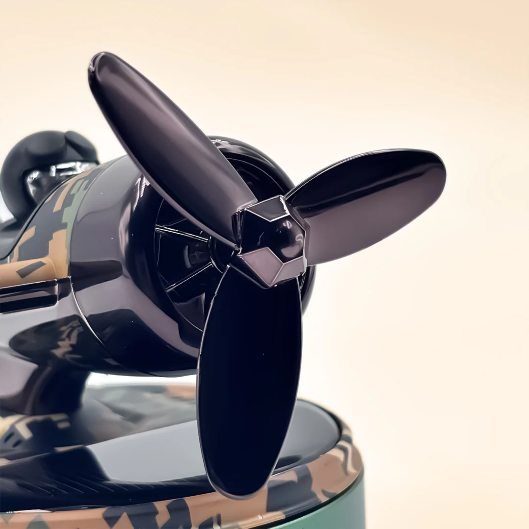 Personalized Propeller Plane Car Perfume – Camouflage Edition - Image 7