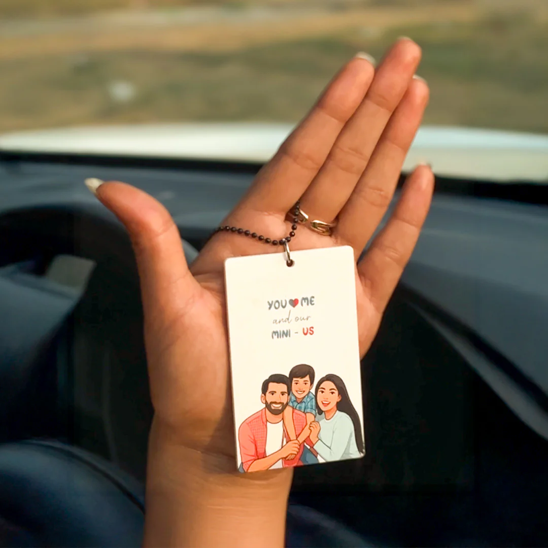 Family Portrait Car Hanger – 3.25×2 inch - Image 4