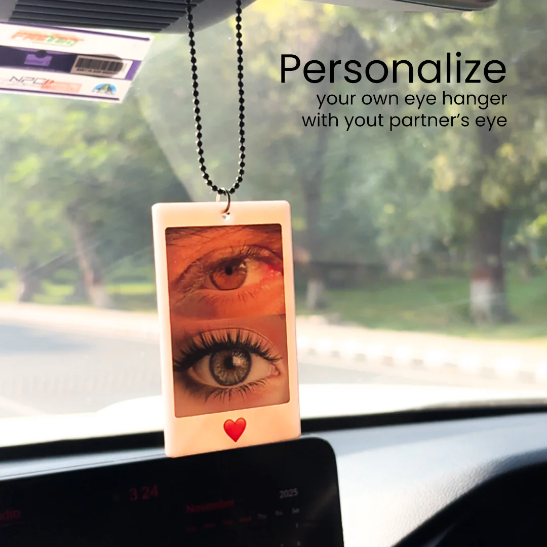 Couple Eye Car Hanger – 2×3 (Custom Eye Photo) - Image 3
