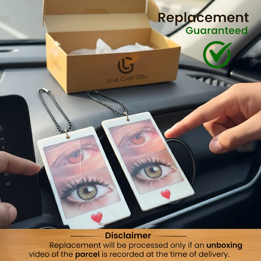 Couple Eye Car Hanger – 2×3 (Custom Eye Photo) - Image 4