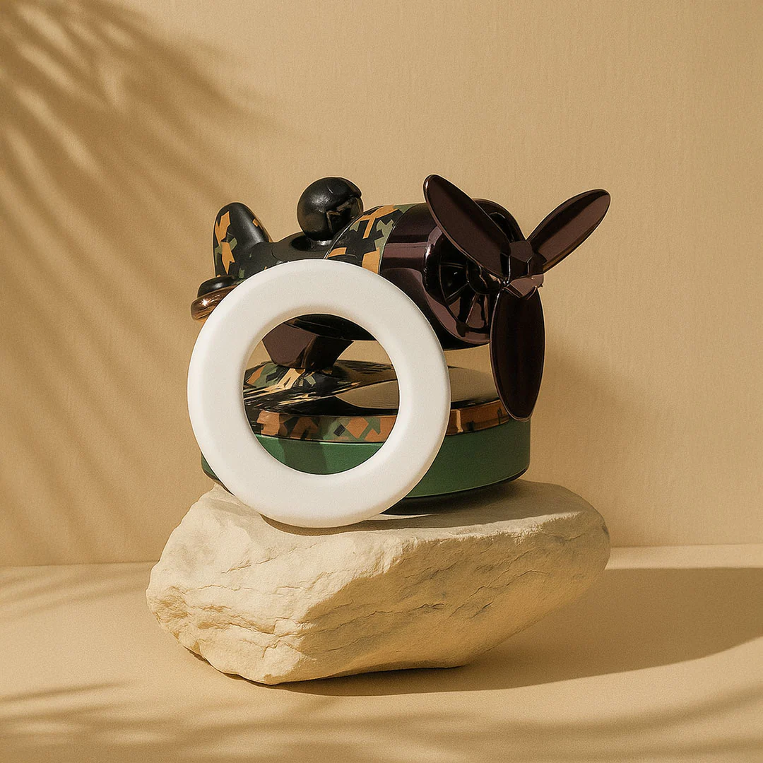 Personalized Propeller Plane Car Perfume – Camouflage Edition - Image 6