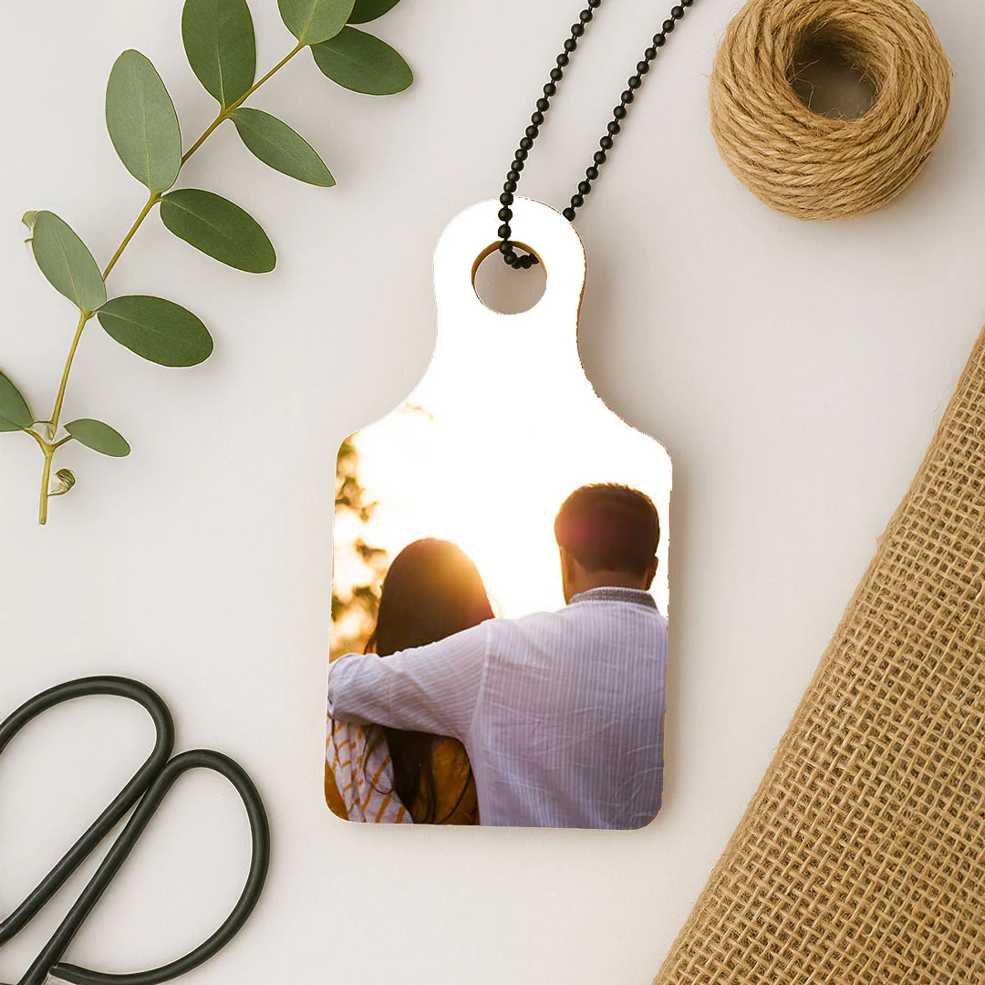 Personalized Photo Board Tag Car Hanger-2x2 - Image 2