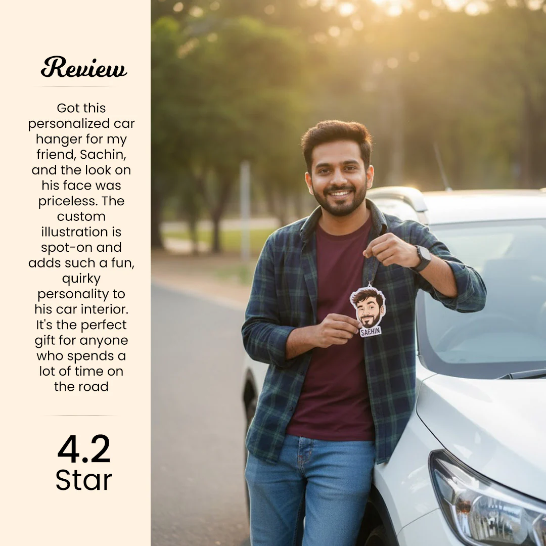 Personalized Cartoon Car Hanger – 2×3 - Image 5