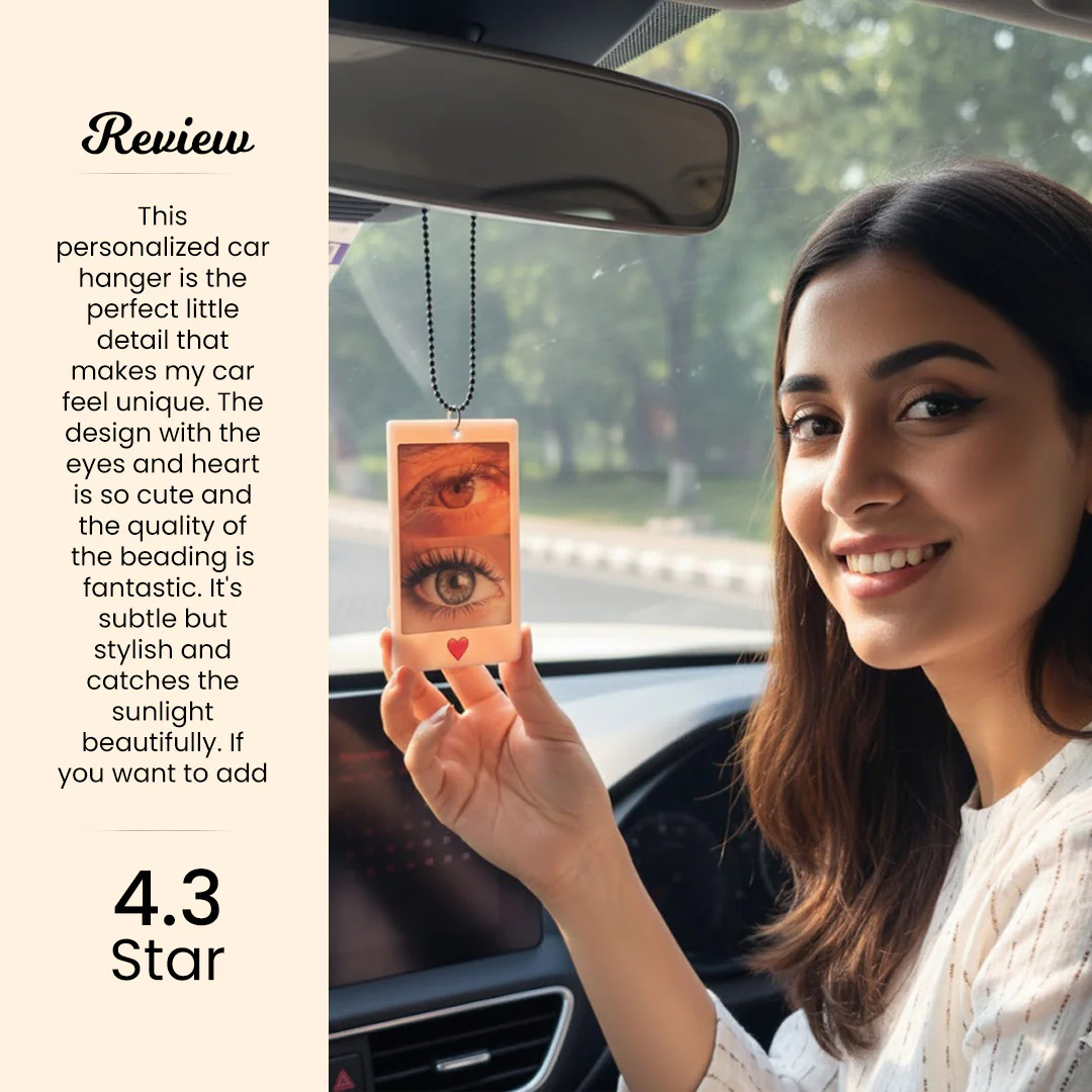 Couple Eye Car Hanger – 2×3 (Custom Eye Photo) - Image 6