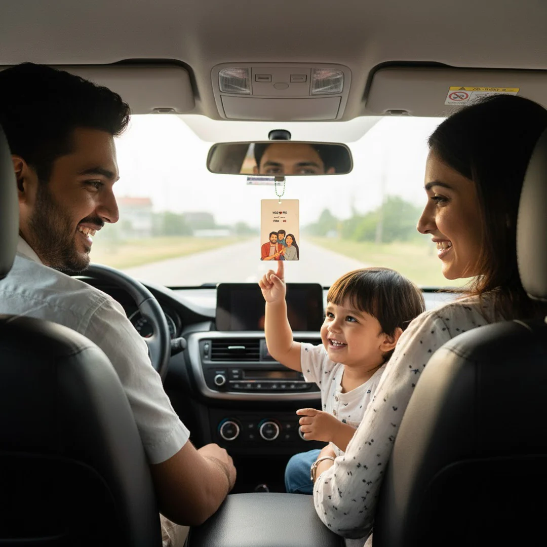 Family Portrait Car Hanger – 3.25×2 inch - Image 3