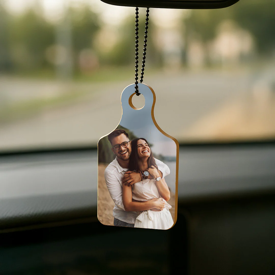 Personalized Photo Board Tag Car Hanger-2x2 - Image 3