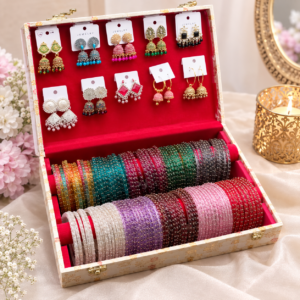 RangRani Jewellery Organizer Box – Bangle & Earring Storage Case for Women