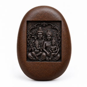 Shiv Parivar Engraved on Natural Stone 🪨✨